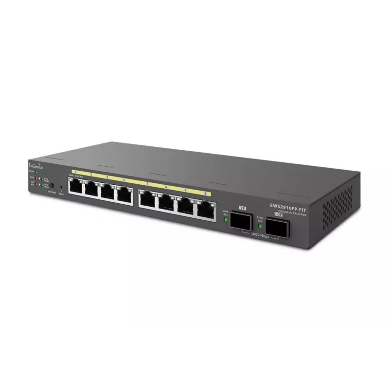 Hallatav lüliti EnGenius FitSwitch 8 Full PoE 8 pordiga Gigabit Ethernet
