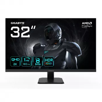GIGABYTE GS32QA 32” QHD mängurimonitor - 2560 x 1440, 180 Hz, 1 ms, 300 cd/m², FreeSync Premium, HDR-valmis, HDMI 2.0, DisplayPort 1.4