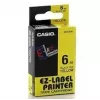 Sildilint CASIO XR-6YW1 — 6 mm x 8 m, must tekst kollasel, must kassett