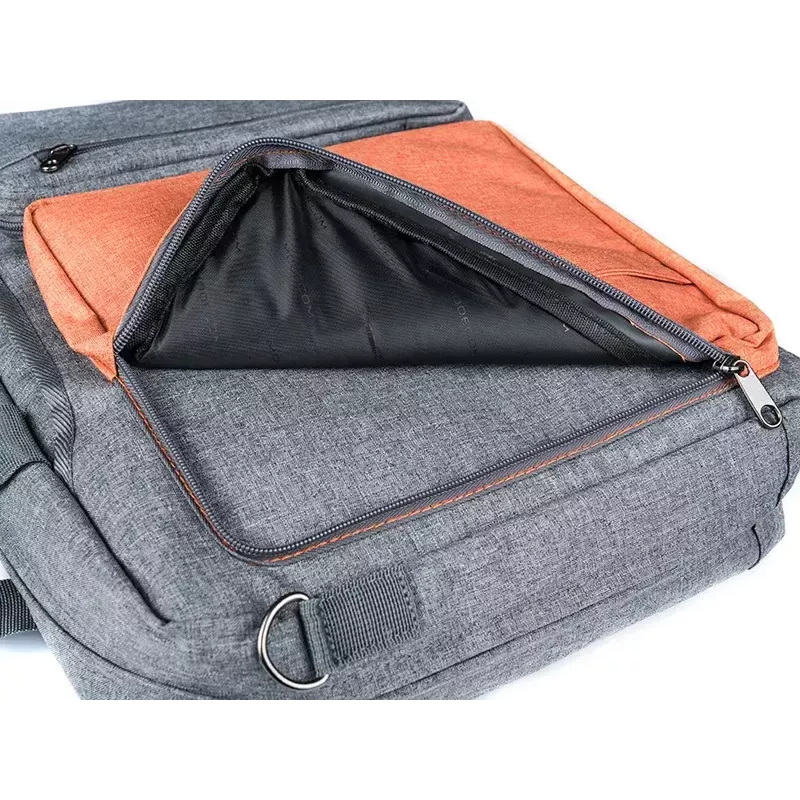Messenger case MODECOM RENO for 15.6 inch (39.6 cm) laptops, nylon, hall/oranž
