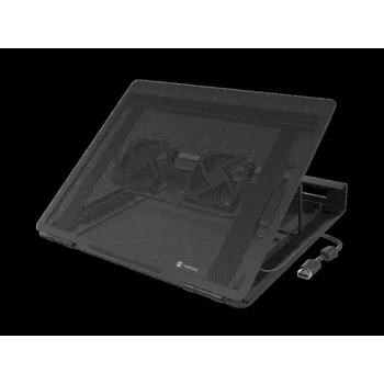 Sülearvuti jahutusalus NATEC Tern 2 Plus — 2 ventilaatorit, sülearvutitele kuni 17,3 tolli, must