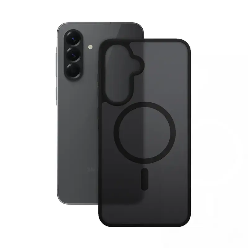 Kaitseümbris Crong Hybrid Matte Magnetic Samsung Galaxy A56-le — TPU + PC, must