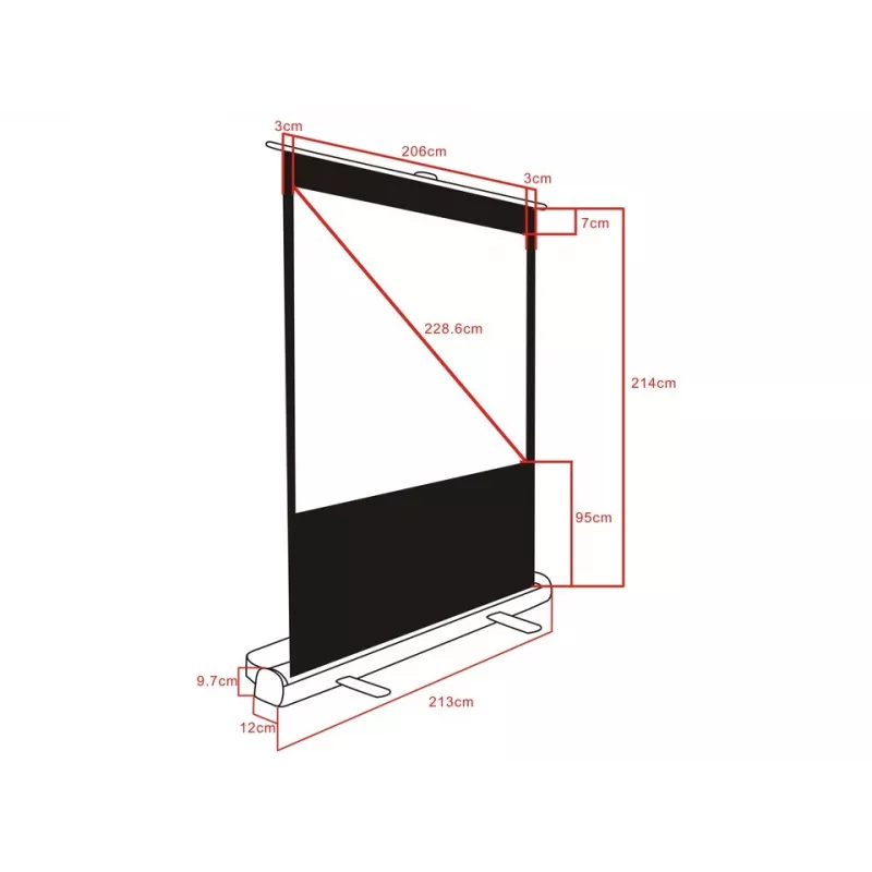 Multibrackets M 16:9 kaasaskantav projektsiooniekraan 200x112, 90 tolli