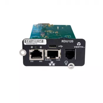 Vertiv Liebert IntelliSlot RDU120 – võrgukaart, kaugseire adapter, RS-485, USB-port, UL2900-1 küberturvalisuse sertifikaadiga, 1 Gb Ethernet (RDU120)
