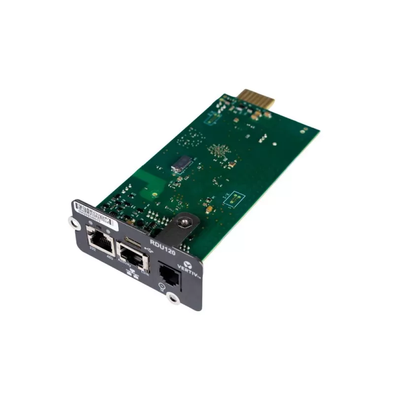 Vertiv Liebert IntelliSlot RDU120 – võrgukaart, kaugseire adapter, RS-485, USB-port, UL2900-1 küberturvalisuse sertifikaadiga, 1 Gb Ethernet (RDU120)