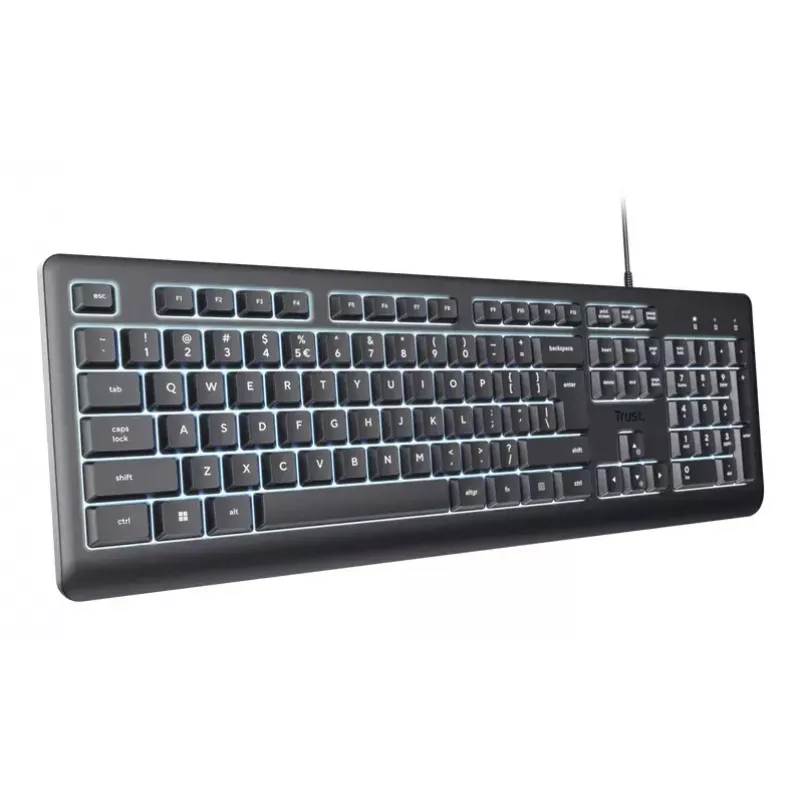 Trust Primo valgustatud klaviatuur Home/Office USB QWERTY US English must