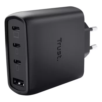 TRUST Maxo 65W siseruumide vahelduvvoolu kiirlaadija, 3× USB-C, max 20 V, 2 m kaabel, must