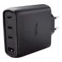 TRUST Maxo 65W siseruumide vahelduvvoolu kiirlaadija, 3× USB-C, max 20 V, 2 m kaabel, must
