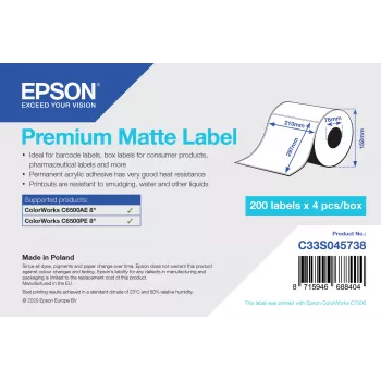 Isekleepuv printerisilt Epson C33S045738 76 mm x 127 mm