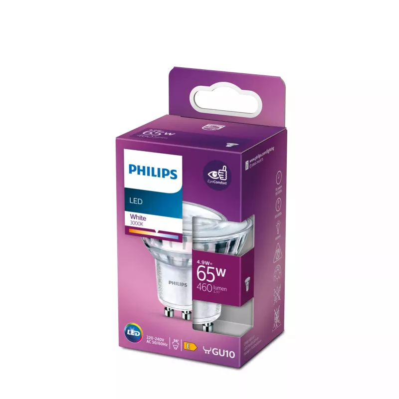 Philips LED-pirn valge 3000 K 4,9 W GU10 E