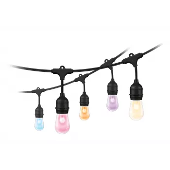 WiZ String Lights, nutikas valguskett, Wi-Fi/Bluetooth, must, Wi-Fi 4 (802.11n), 802.11b, 802.11g, LED, plastik