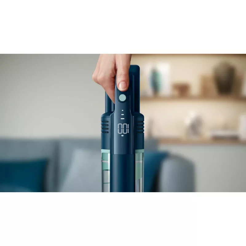 Kepstolmuimeja Philips 5000 seeria XC5041/01 — juhtmeta Li‑Ion 25,2 V, kuiv- ja märgpuhastus tsüklonilise kotivaba süsteemiga, aasaskäepide, roheline