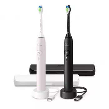 Laetav soniline hambahari Philips 3100 series HX4072/42 — 2 käepidet, 2 harjapead, Li‑Ion aku, igapäevapuhastusrežiim