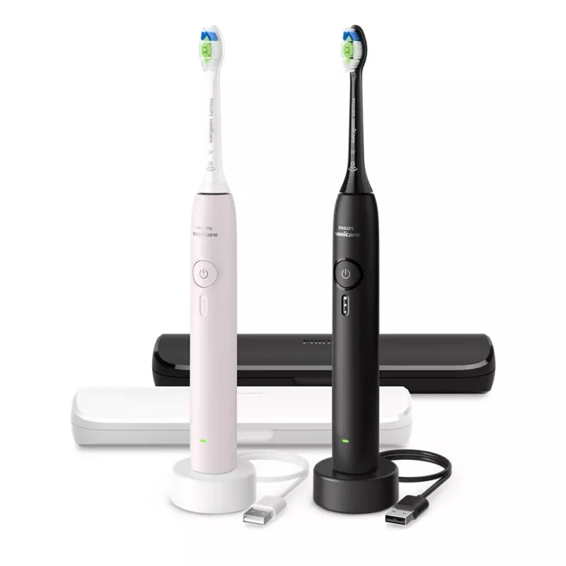 Laetav soniline hambahari Philips 3100 series HX4072/42 — 2 käepidet, 2 harjapead, Li‑Ion aku, igapäevapuhastusrežiim