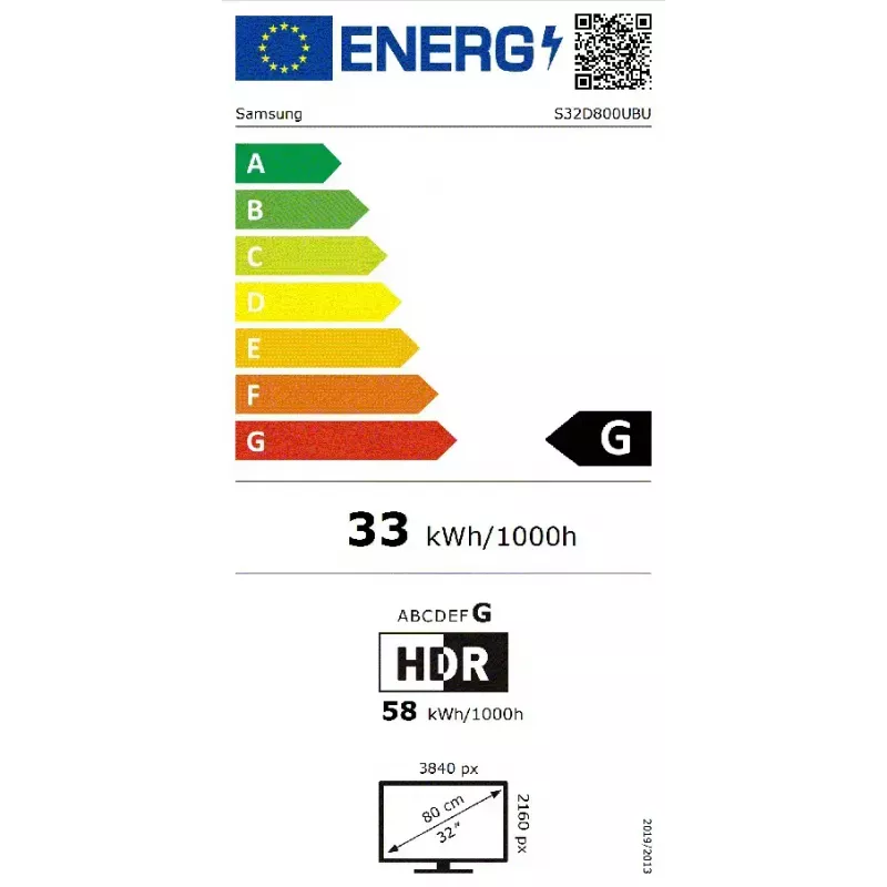 Samsung S80UD arvutikuvar 81,3 cm (32 tolli) 3840 x 2160 pikslit 4K Ultra HD LCD must