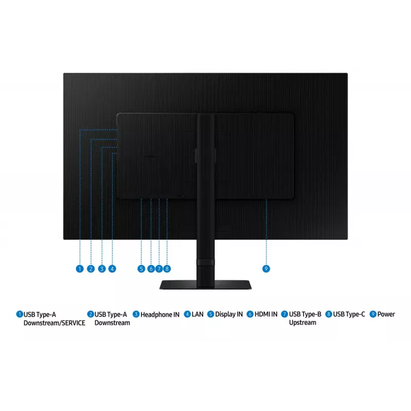 Samsung S80UD arvutikuvar 81,3 cm (32 tolli) 3840 x 2160 pikslit 4K Ultra HD LCD must