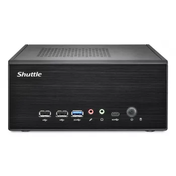 Shuttle XPC õhuke Barebone XB860G2 - S1851, Intel H860, 1xDP, 2xHDMI, 2 PCIe pesa (1x 16X ja 1x X1), 2x Intel LAN (1G + 2.5G), 8x USB, 3x M.2, 24/7 püsiv töö