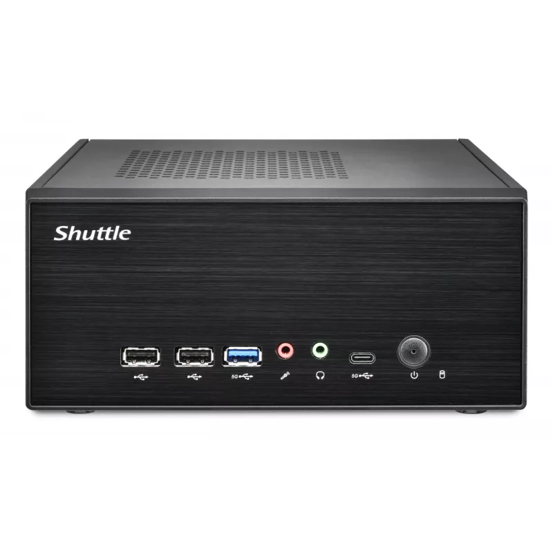 Shuttle XPC õhuke Barebone XB860G2 - S1851, Intel H860, 1xDP, 2xHDMI, 2 PCIe pesa (1x 16X ja 1x X1), 2x Intel LAN (1G + 2.5G), 8x USB, 3x M.2, 24/7 püsiv töö