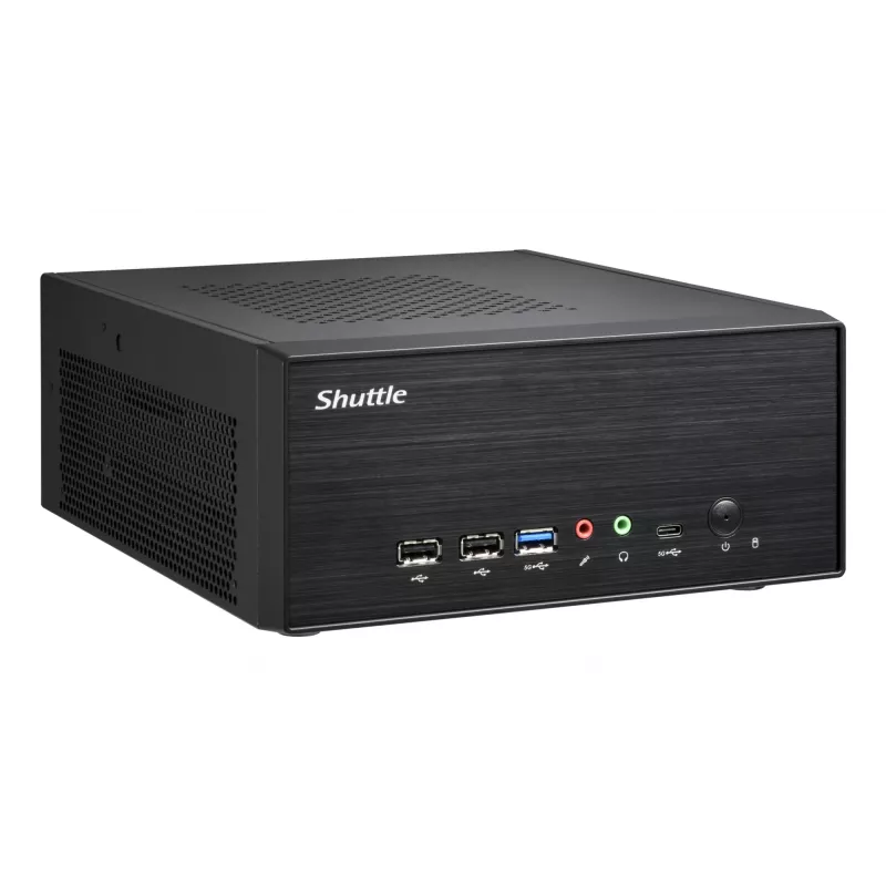 Shuttle XPC õhuke Barebone XB860G2 - S1851, Intel H860, 1xDP, 2xHDMI, 2 PCIe pesa (1x 16X ja 1x X1), 2x Intel LAN (1G + 2.5G), 8x USB, 3x M.2, 24/7 püsiv töö