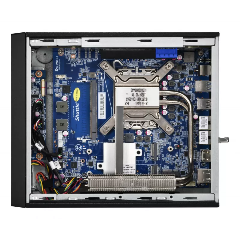 Shuttle XPC õhuke Barebone XB860G2 - S1851, Intel H860, 1xDP, 2xHDMI, 2 PCIe pesa (1x 16X ja 1x X1), 2x Intel LAN (1G + 2.5G), 8x USB, 3x M.2, 24/7 püsiv töö