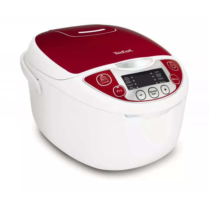 Tefal Multicook Pro 12 prog, 1,8 L, 750 W, punane, valge, keraamiline, LCD, 24 h