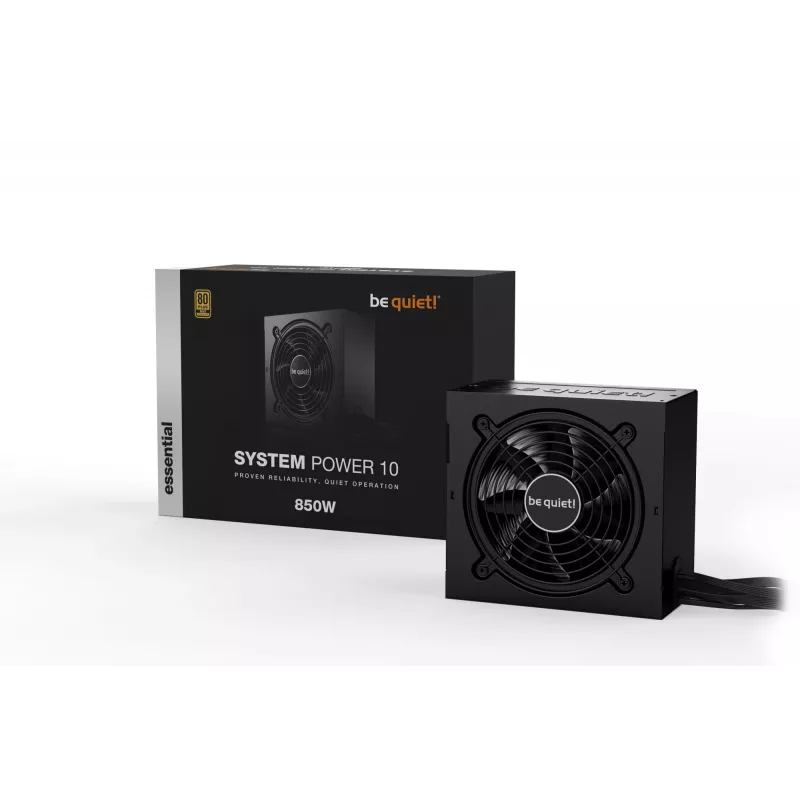 be quiet System Power 10 toiteplokk 850 W 20+4 kontaktiga ATX ATX Must