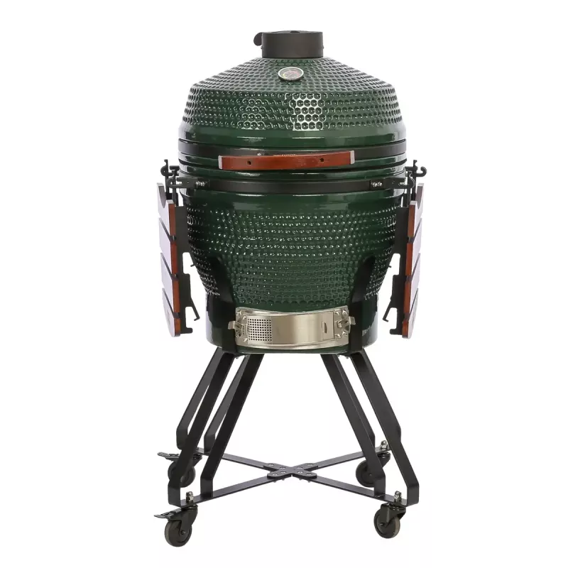 TARGUS Kamado Pro 22-tolline grill Suurus M (TunaBone) – keraamiline kamado, 22-tolline küpsetuspind, roheline