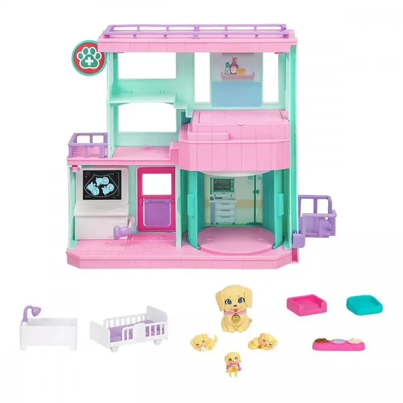 Interaktiivne lemmikloomamängukomplekt Cobi Set Little Live Pets Families Clinic MO-26673, mängukomplekt kliiniku tarvikutega