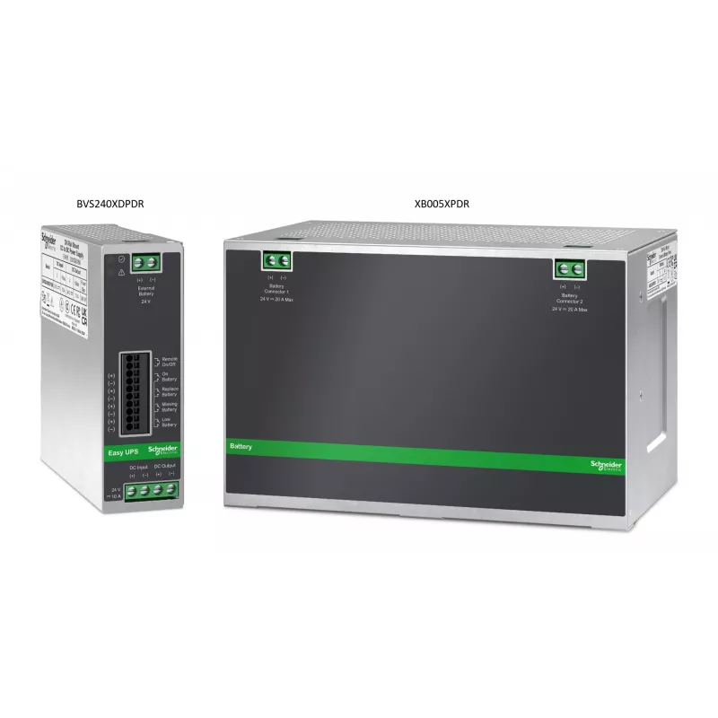 APC BVS240XDPDR 24V DC UPS – 240W, 24V, 10A, DIN-liistule paigaldatav, toitemoodul ilma akuta