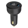 Autolaadija Gembird TA-UC-AC2PD30LCD-CAR-01, USB-C, 30 W, 12–24 V, must
