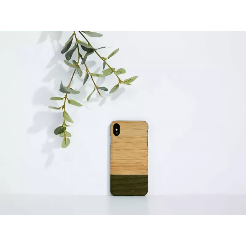 Nutitelefoni ümbris man and wood iPhone X/XS jaoks — bambusmetsa must