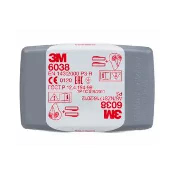 Gaasi- ja aurukassett 3M 6038 P3 filtreerimine 80 tk