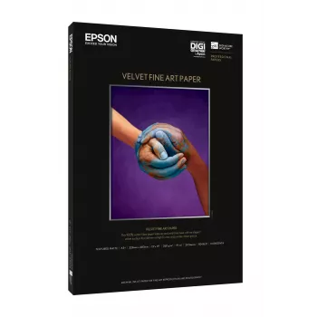 Epson Velvet Fine Art Paper, A3+, 260g/m², 20 lehte, tindiprinteri trükk, A3+ (330x483 mm), 20 lehte, 260 g/m², 0,96%, 345 mm
