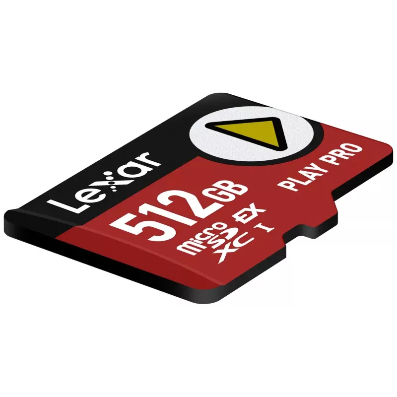 MicroSDXC välkmälu Lexar PLAY PRO 512 GB UHS-I U3 — 900 MB/s lugemine, 600 MB/s kirjutamine