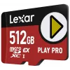 MicroSDXC välkmälu Lexar PLAY PRO 512 GB UHS-I U3 — 900 MB/s lugemine, 600 MB/s kirjutamine