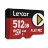 MicroSDXC välkmälu Lexar PLAY PRO 512 GB UHS-I U3 — 900 MB/s lugemine, 600 MB/s kirjutamine