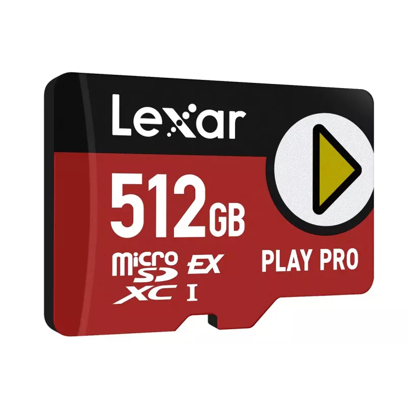 MicroSDXC välkmälu Lexar PLAY PRO 512 GB UHS-I U3 — 900 MB/s lugemine, 600 MB/s kirjutamine