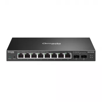 Hallatav 2,5G Etherneti lüliti TP‑Link ES210X‑M2 — 8x 2,5G (100/1000/2500), 80 Gbit/s, töölauale/seinale kinnitatav
