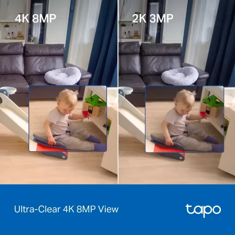 TP-LINK Tapo C250 | Pan/Tilt AI Home Security Wi-Fi Camera | PTZ | 8 MP | 4mm/F1.6 | H.265 | MicroSD Card kuni 512 GB