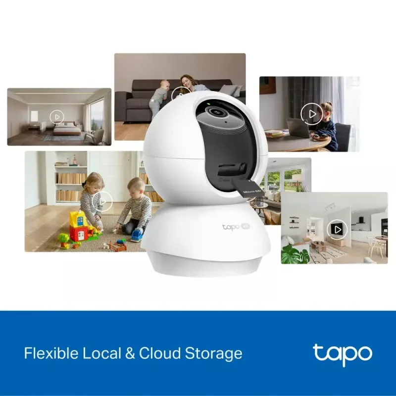 TP-LINK Tapo C250 | Pan/Tilt AI Home Security Wi-Fi Camera | PTZ | 8 MP | 4mm/F1.6 | H.265 | MicroSD Card kuni 512 GB