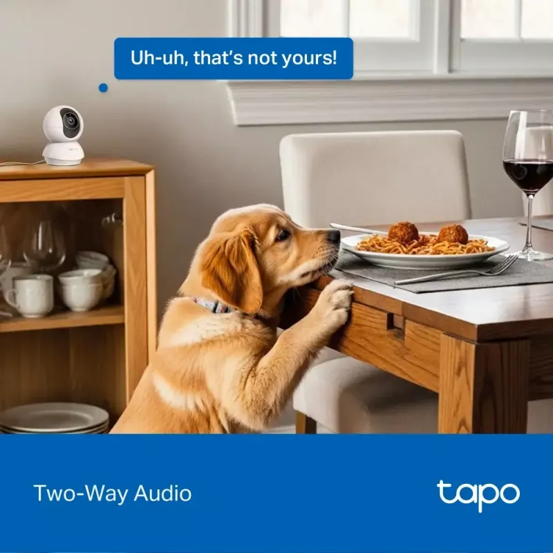 TP-LINK Tapo C250 | Pan/Tilt AI Home Security Wi-Fi Camera | PTZ | 8 MP | 4mm/F1.6 | H.265 | MicroSD Card kuni 512 GB