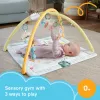 Fisher-Price Sensimals Simply Senses vastsündinu mängujõusaal, beebi tegevusmatt 6 sensoorse mänguasjaga