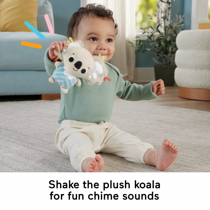 Fisher-Price Sensimals Simply Senses vastsündinu mängujõusaal, beebi tegevusmatt 6 sensoorse mänguasjaga
