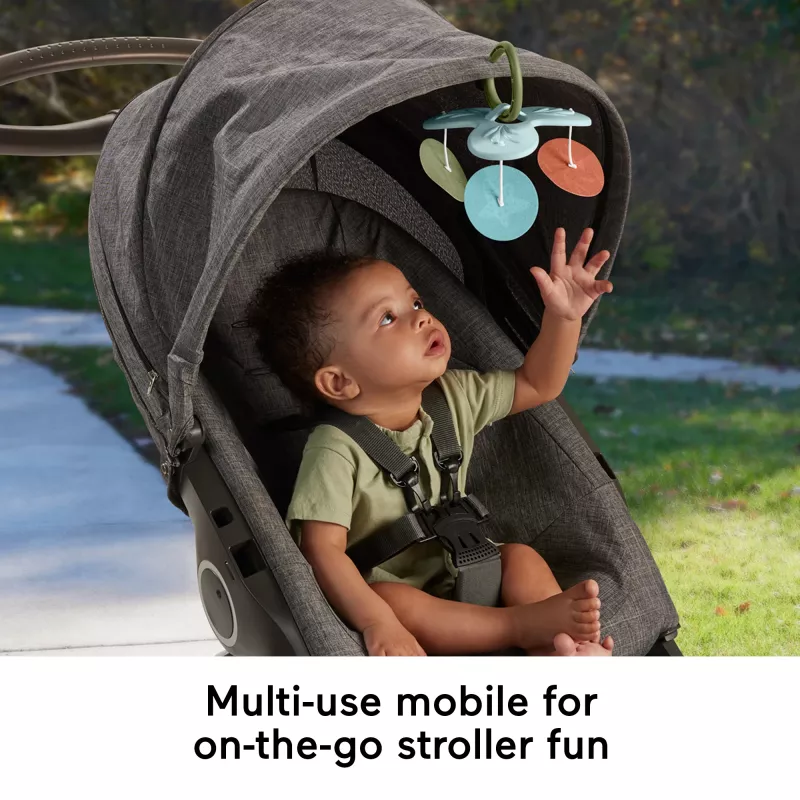Fisher-Price Sensimals Simply Senses vastsündinu mängujõusaal, beebi tegevusmatt 6 sensoorse mänguasjaga