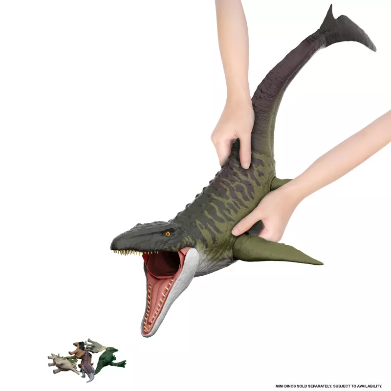 Jurassic World Rebirth Super Colossal Mosasaurus mängufiguur, dinosauruse mänguasi