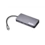 Dokkimisadapter Lenovo GX91M73946 USB-C juhtmega, 100W, HDMI, VGA, 3x USB-A, SD-lugeja, Gigabit Ethernet, 4K@30Hz, hall