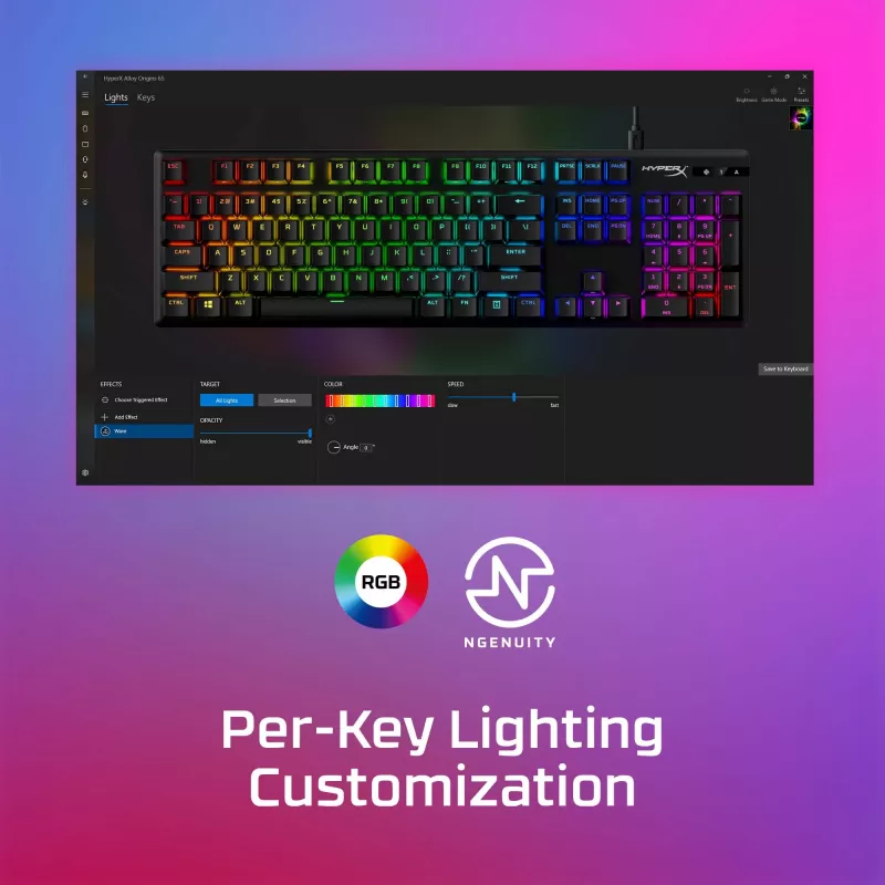 HyperX Alloy Origins PBT HX Blue - mehaaniline mängurklaviatuur