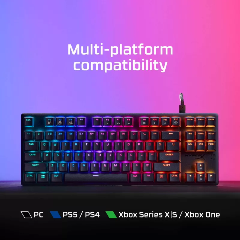 HyperX Alloy Origins Core PBT HX Aqua – mehaaniline mänguriklaviatuur