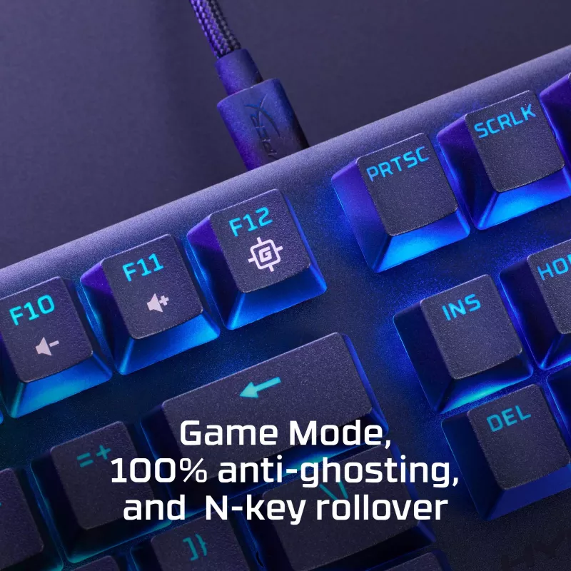 HyperX Alloy Origins Core PBT HX Aqua – mehaaniline mänguriklaviatuur