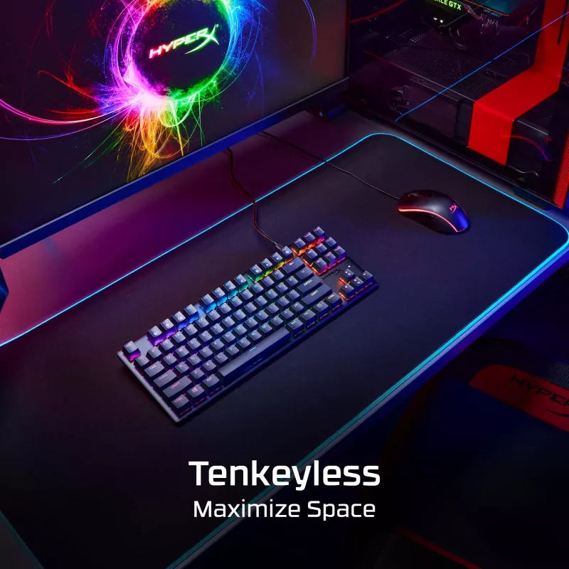 HyperX Alloy Origins Core PBT HX Aqua – mehaaniline mänguriklaviatuur